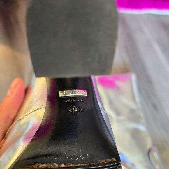 Gucci horsebit booties silver metallic - Picture 6 of 14